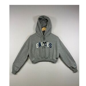 Gameday Sporty The Wild Collective Women S Grey Eagles Cropped Hoodie Sweatshirt